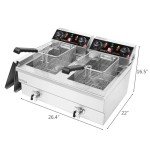 ROVSUN 24.9QT Dual Tank Electric Deep Fryer