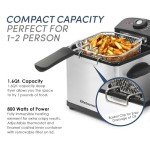 Elite Gourmet 800W Electric Immersion Deep Fryer