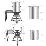 30 Qt Aluminum Turkey Deep Fryer Kit with Burner