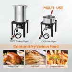ROVSUN 30QT Turkey Fryer & 10QT Fish Fryer Kit