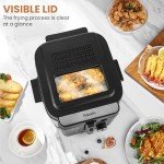 Pukomc Electric Deep Fryer with Adjustable Temperature