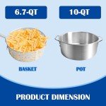 Home Fish Fryer with Easy Grip Basket