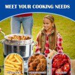 Home Fish Fryer with Easy Grip Basket