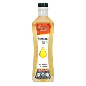 Dwaraka Organic Cold Pressed Sunflower Oil, 1L