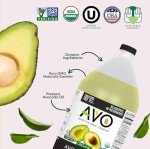 Organic Avocado Oil for Cooking and Frying - 64 Fl Oz