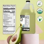 Organic Avocado Oil for Cooking and Frying - 64 Fl Oz