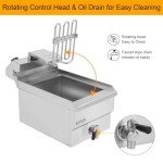 ROVSUN 12.5QT Electric Deep Fryer with Timer