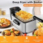 COSTWAY 3.2Qt Stainless Steel Electric Deep Fryer