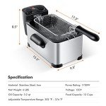 COSTWAY 3.2Qt Stainless Steel Electric Deep Fryer