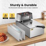 VIVOHOME 2500W Electric Fish Fryer, 10.6 QT