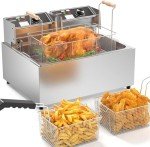 TANGME 31.7Qt Triple Basket Deep Fryer