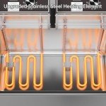 TANGME 31.7Qt Triple Basket Deep Fryer