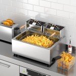 TANGME 31.7Qt Triple Basket Deep Fryer