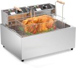 TANGME 31.7Qt Triple Basket Deep Fryer