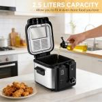 Pukomc Electric Deep Fryer with Adjustable Temperature