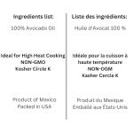 Sadaf 100% Pure Avocado Oil for Cooking - 67.6 fl Oz