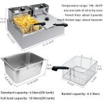 Large Capacity Electric Deep Fryer for Home Use