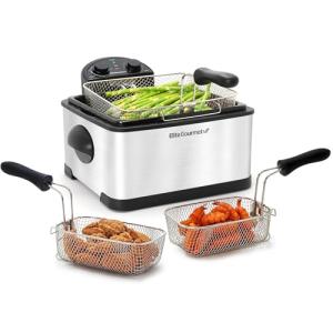 Elite Gourmet Electric 4.5 Qt Immersion Deep Fryer
