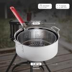 Aluminum Deep Fryer Pot with Basket - 10QT