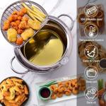 Stainless Steel Tempura Fryer with Lid 9.4
