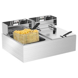 22.8QT Electric Deep Fryer with Dual Baskets