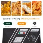 22.8QT Electric Deep Fryer with Dual Baskets