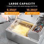 Commercial Electric Deep Fryer with Removable Baskets