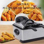Secura 1700W Triple Basket Electric Deep Fryer