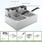 Commercial Electric Deep Fryer with Stainless Steel Baskets