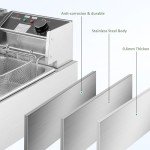 Commercial Electric Deep Fryer with Stainless Steel Baskets