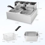 Commercial Electric Deep Fryer with Stainless Steel Baskets
