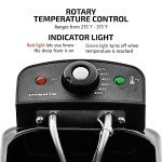 OVENTE 2L Electric Deep Fryer with Lid and Filter