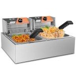 Dual Tank 20L Electric Deep Fryer with Baskets