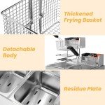 Dual Tank 20L Electric Deep Fryer with Baskets
