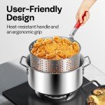 VIVOHOME 10Qt Aluminum Fish Fryer Pot & Basket