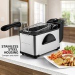 OVENTE 2L Electric Deep Fryer with Lid and Filter