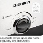 Chefman Compact Deep Fryer with Adjustable Temp Control