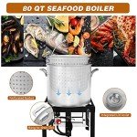 80 Qt Seafood Boil Kit with Burner & Strainer