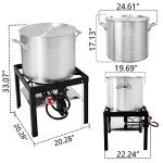 80 Qt Seafood Boil Kit with Burner & Strainer