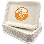 Disposable 14" Trays for Seafood Parties, 50 Pack