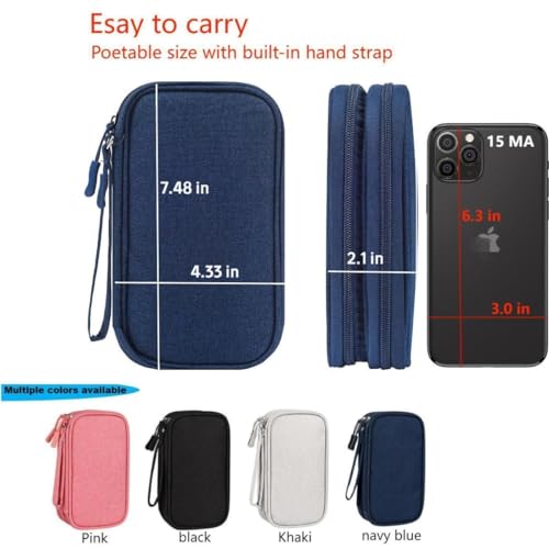 Eitonbu Tech Organizer Pouch Bag - Dark Blue