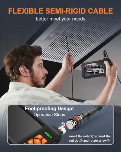 Julaiwy Industrial Endoscope Borescope Camera 1080P HD 4.3