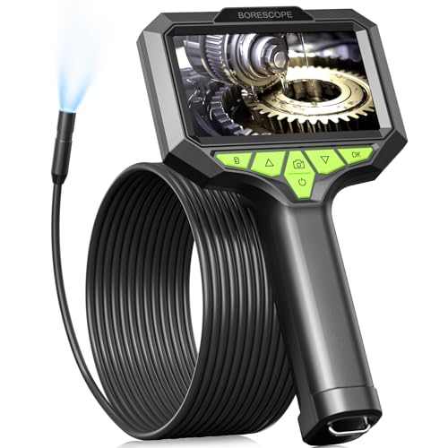 1920P Endoscope Camera with Light, 4.3" IPS Borescope