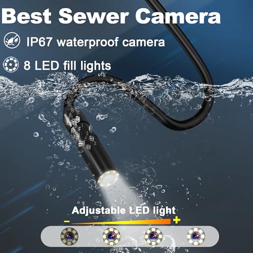 Waterproof Endoscope Camera with 4.3" Screen and LEDs