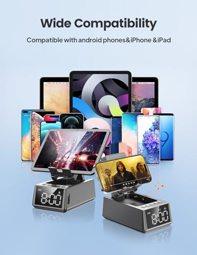 Bluetooth Speaker with Phone Stand, Alarm Clock- Multifunctional