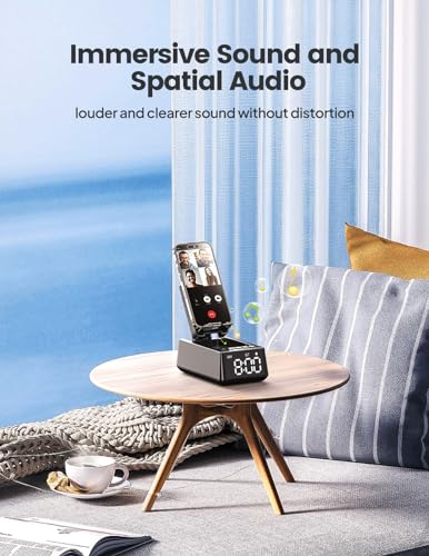 Bluetooth Speaker with Phone Stand, Alarm Clock- Multifunctional