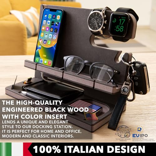 Personalized Wood Docking Station for Gadgets and Essentials