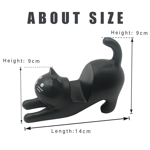 Meroqeel Cute Black Cat Cellphone Holder Stand for Desk