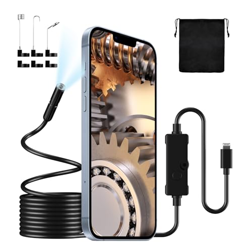 Kansmart HD Endoscope Camera iPhone Borescope, 16.4ft Snake