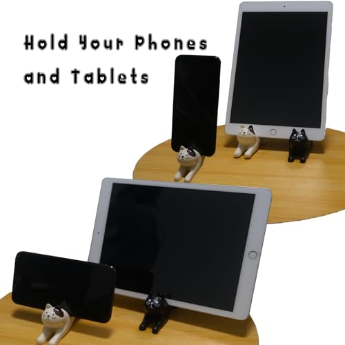Meroqeel Cute Black Cat Cellphone Holder Stand for Desk